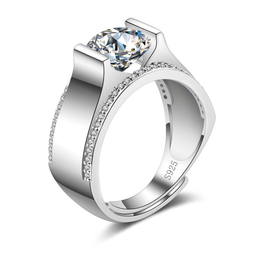 Copper Fashion Mosang Stone Diamond Ring MYA001RS040