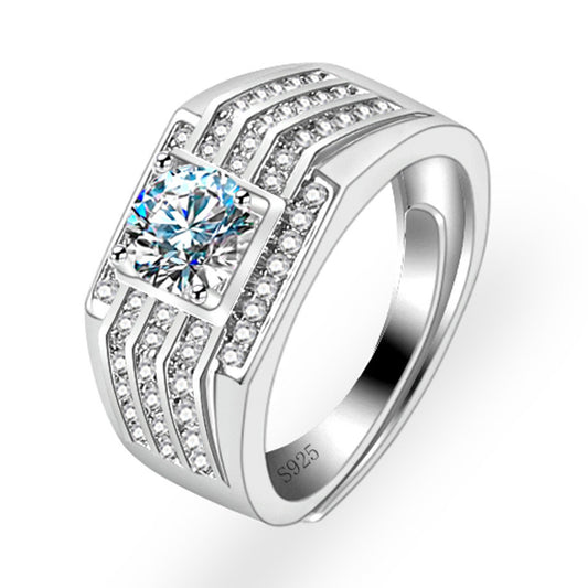 Copper Fashion Mosang Stone Diamond Ring MYA001RS032