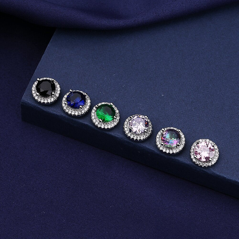 Copper colored gemstone earrings MYA001ES003