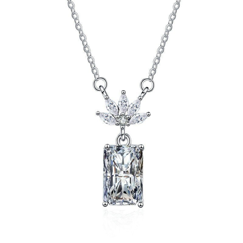 Copper Diamond Square Diamond Necklace MYA001NE102