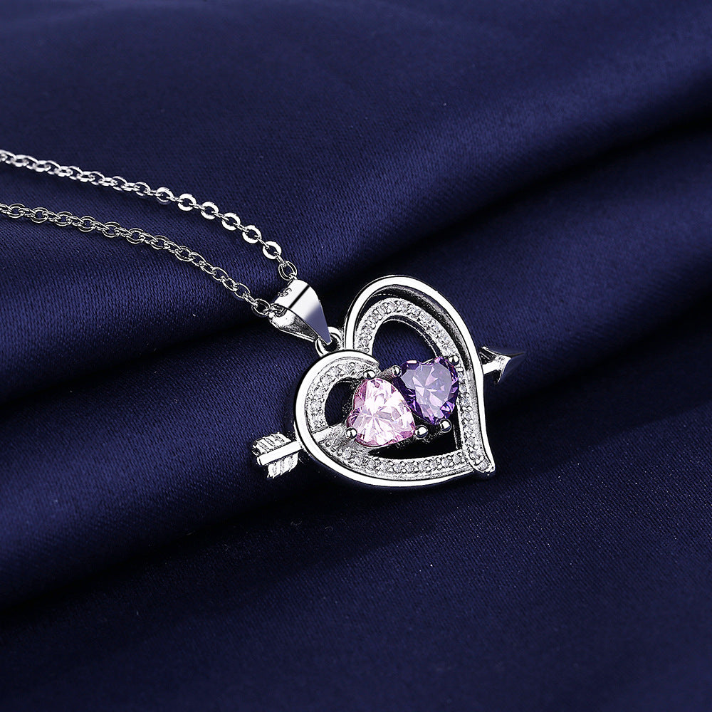 Copper Diamond Love Arrow Necklace MYA001NE103