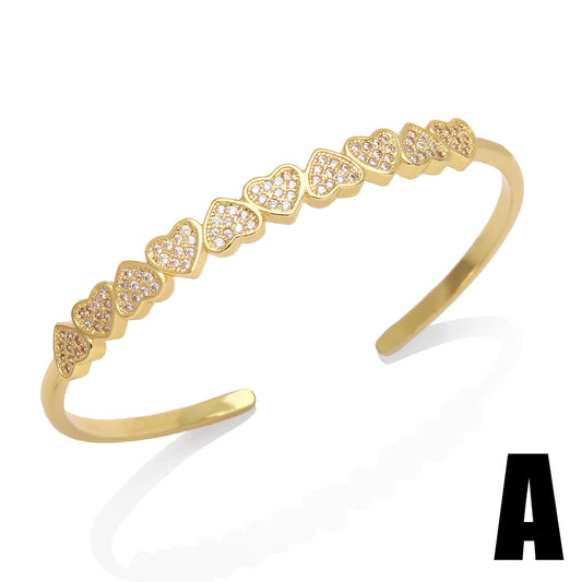 Alloy Versatile Light Luxury Love Bracelet MYA002BT037