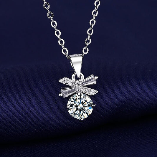Copper Four Claw Diamond Necklace MYA001NE075