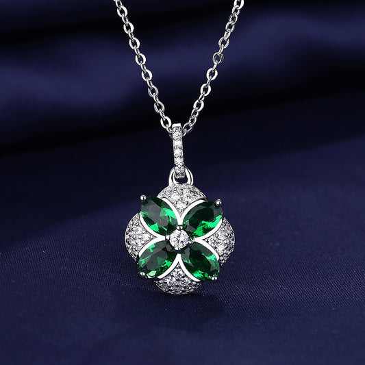 Copper Diamond Haitang Colorful Treasure Necklace MYA001NE101