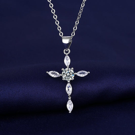 Copper Diamond Cross Love Necklace MYA001NE106