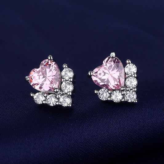 Copper pink heart earrings MYA001ES050