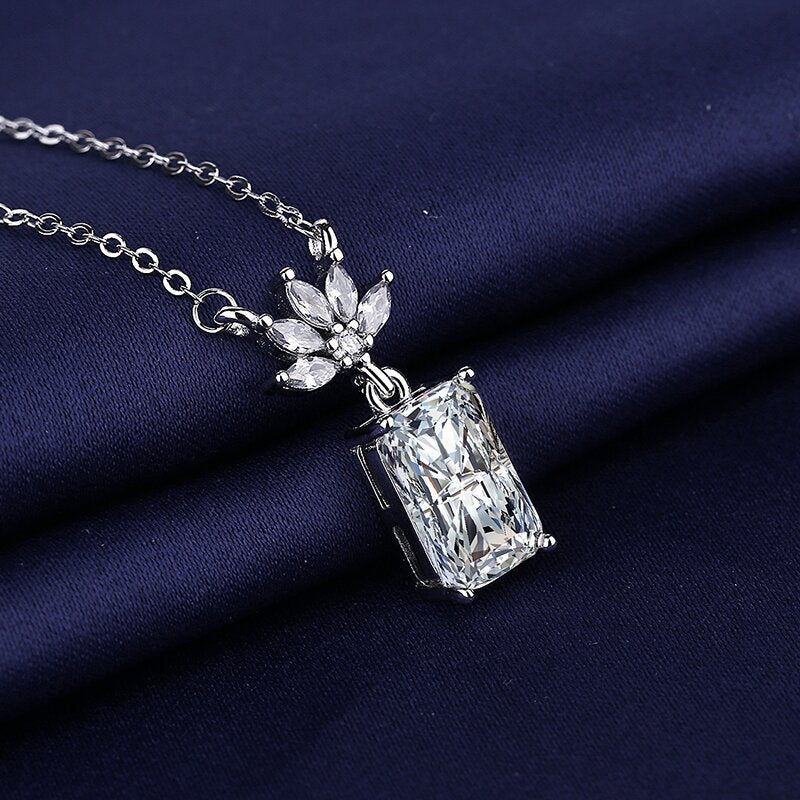 Copper Diamond Square Diamond Necklace MYA001NE102
