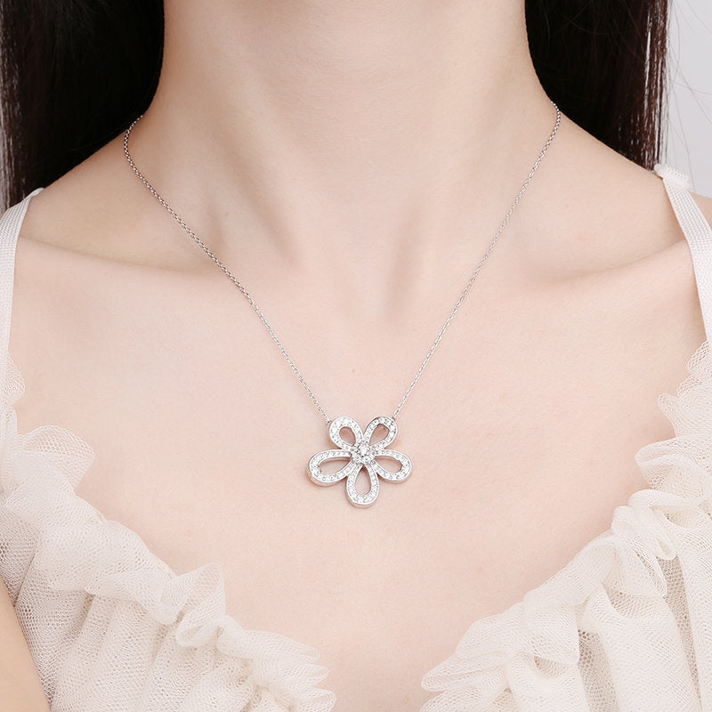 Copper Five Petal Flower Necklace MYA001NE019