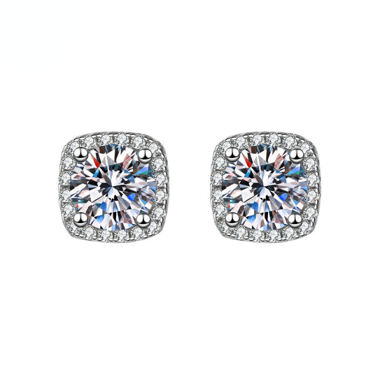 Copper imitation diamond earrings MYA001ES010