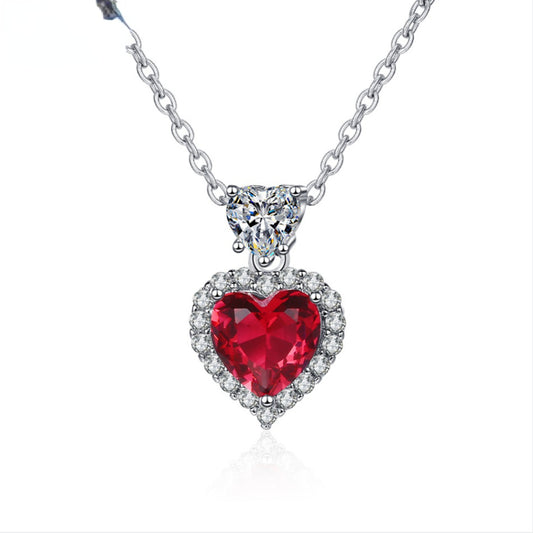 Copper Ocean Heart Ruby Necklace MYA001NE018